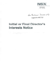 Initial Director's Notice